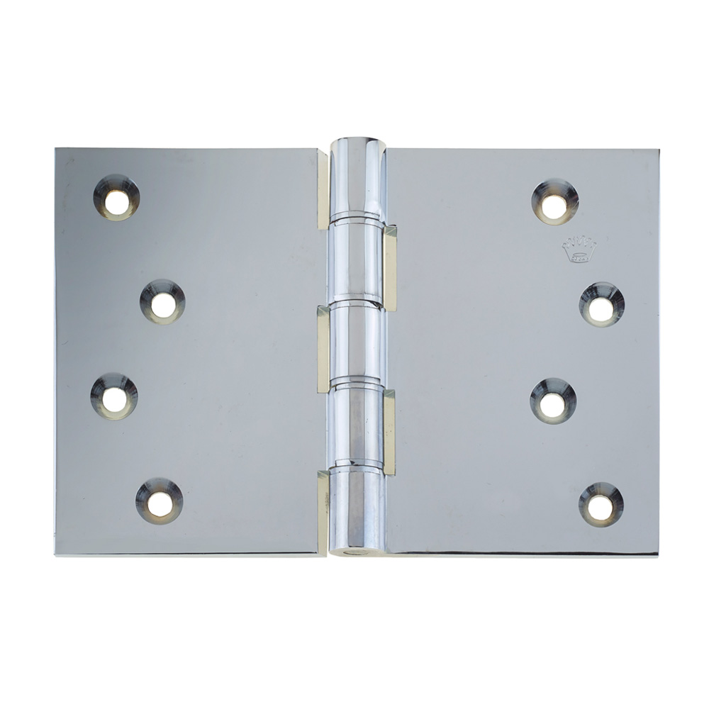 4 Inch (102 x 127mm) Laquered Projection Hinge - Polished Chrome (Sold in Pairs)